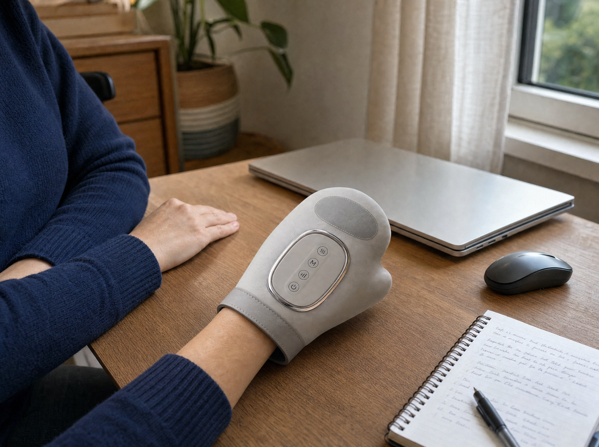 Relief Cabinet hand massager — use1
